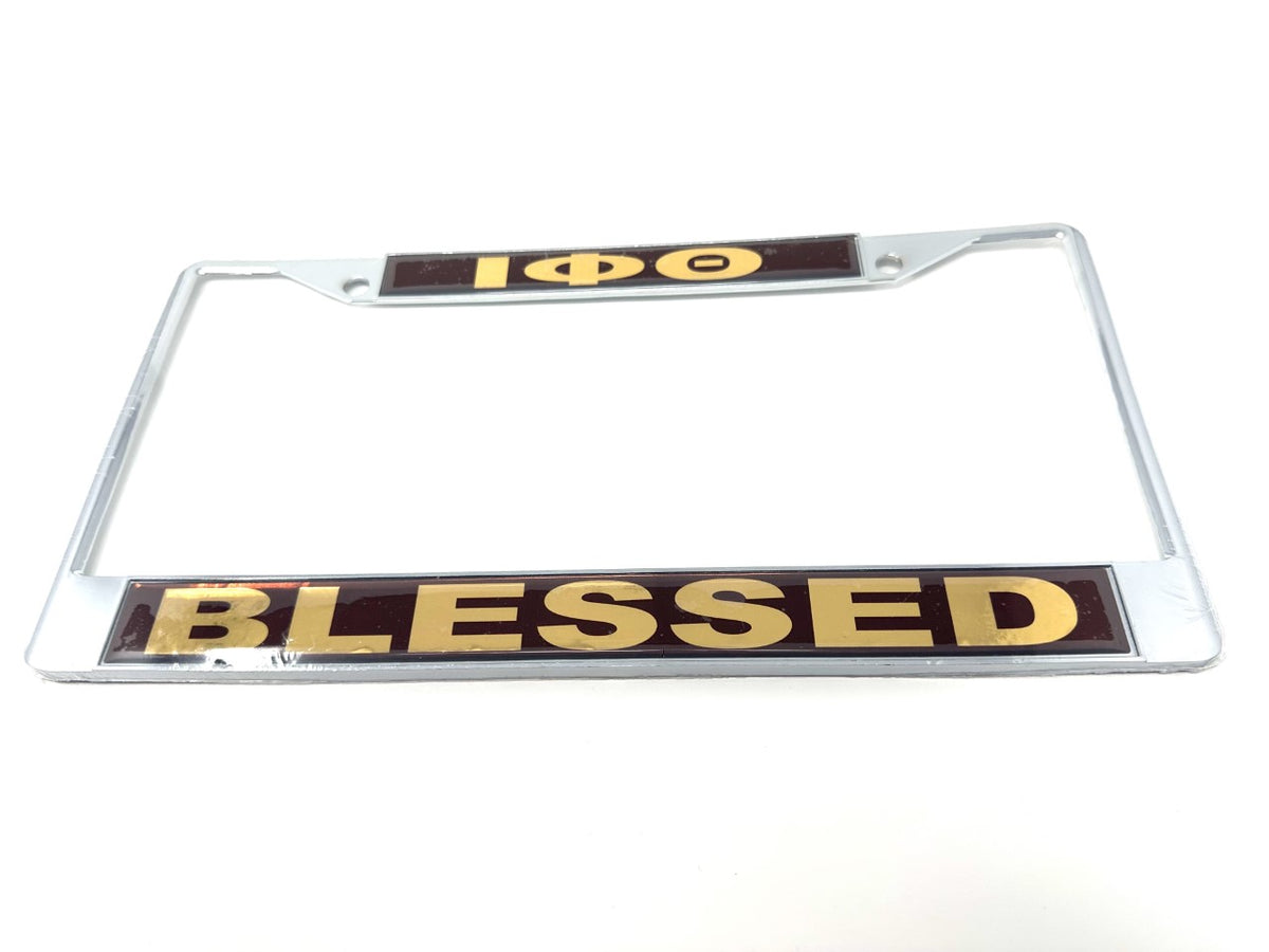 Iota Phi Theta Blessed License Plate Frame JohnsonRivers