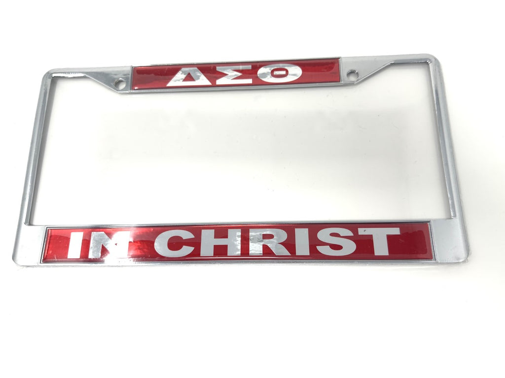 Delta Sigma Theta Mirror License Plate Frame – In Christ