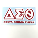 Delta Sigma Theta Greek Letter Decal