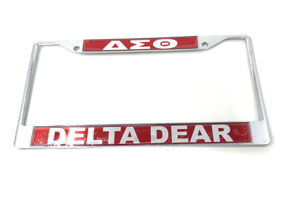 Delta Sigma Theta Mirror License Plate Frame – Delta Dear