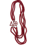 Delta Sigma Theta Greek Letter Pearl Necklace