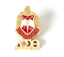 Delta Sigma Theta Crest Pin w/Greek Letters
