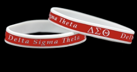 Delta Sigma Theta Color Block Silicone Bracelet