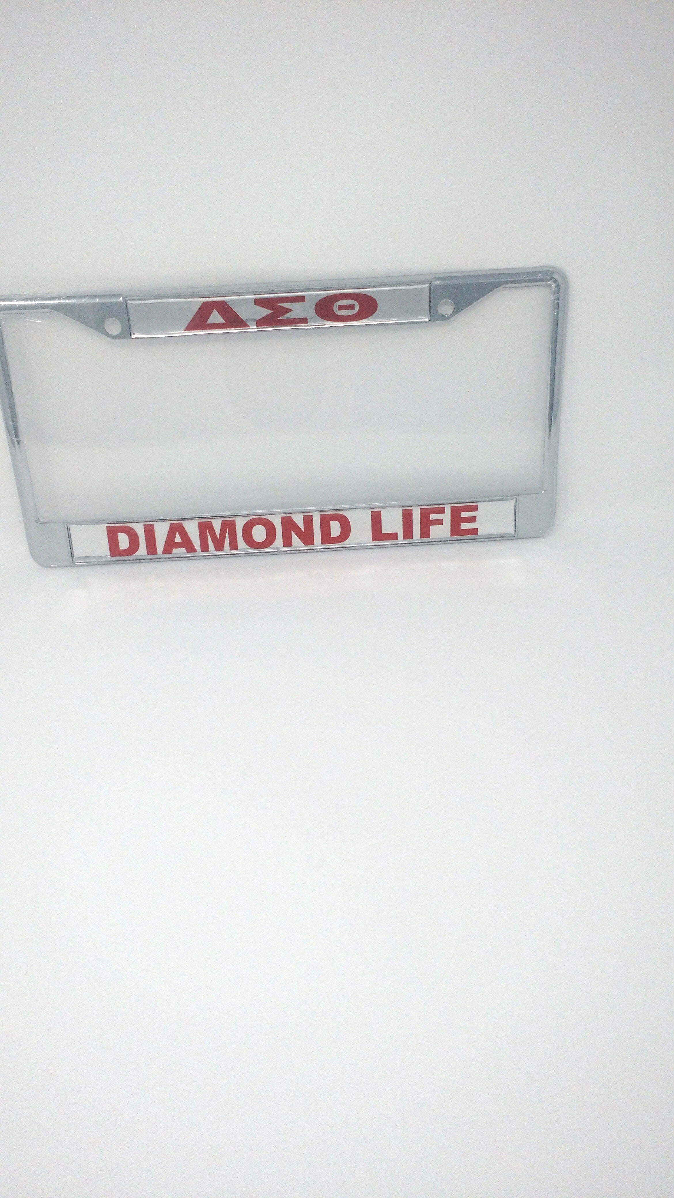 Delta Sigma Theta Mirror License Plate Frame – Diamond Life