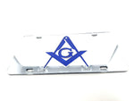 Mason Silver Mirror Auto Front Plate with Emblem