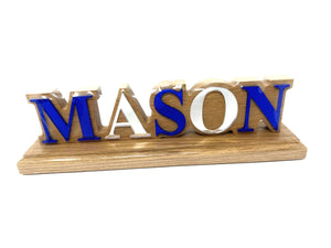 Mason Wood Desk Top Letters