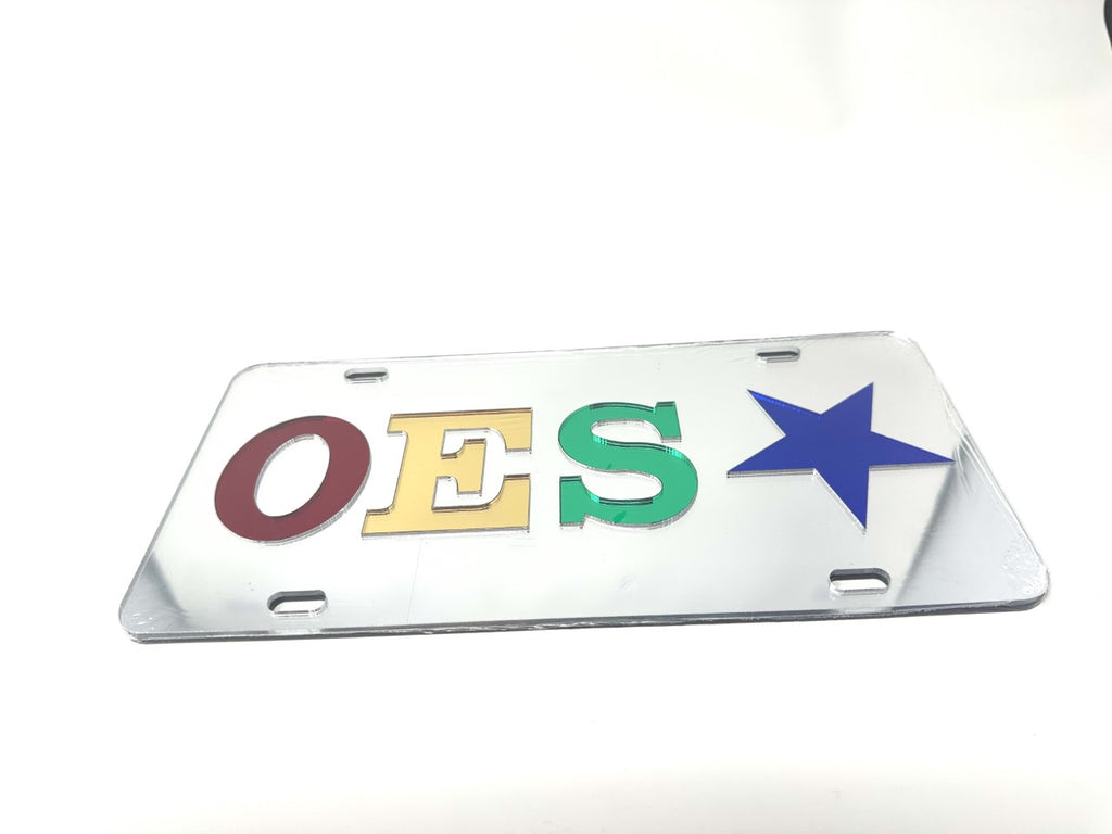 Order of Eastern Star Mirror Front License Plate