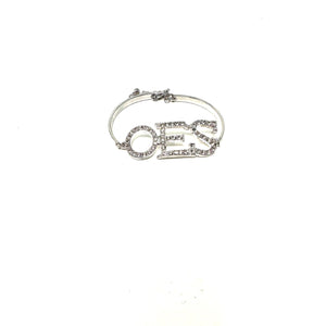 Order of Eastern Star Silver Crystal Bracelet