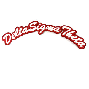 DST Large Red Outline Delta Sigma Theta 11 Inch Patch