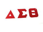 Delta Sigma Theta 3 Letter Flat Patch 3 Inch Individual Letters