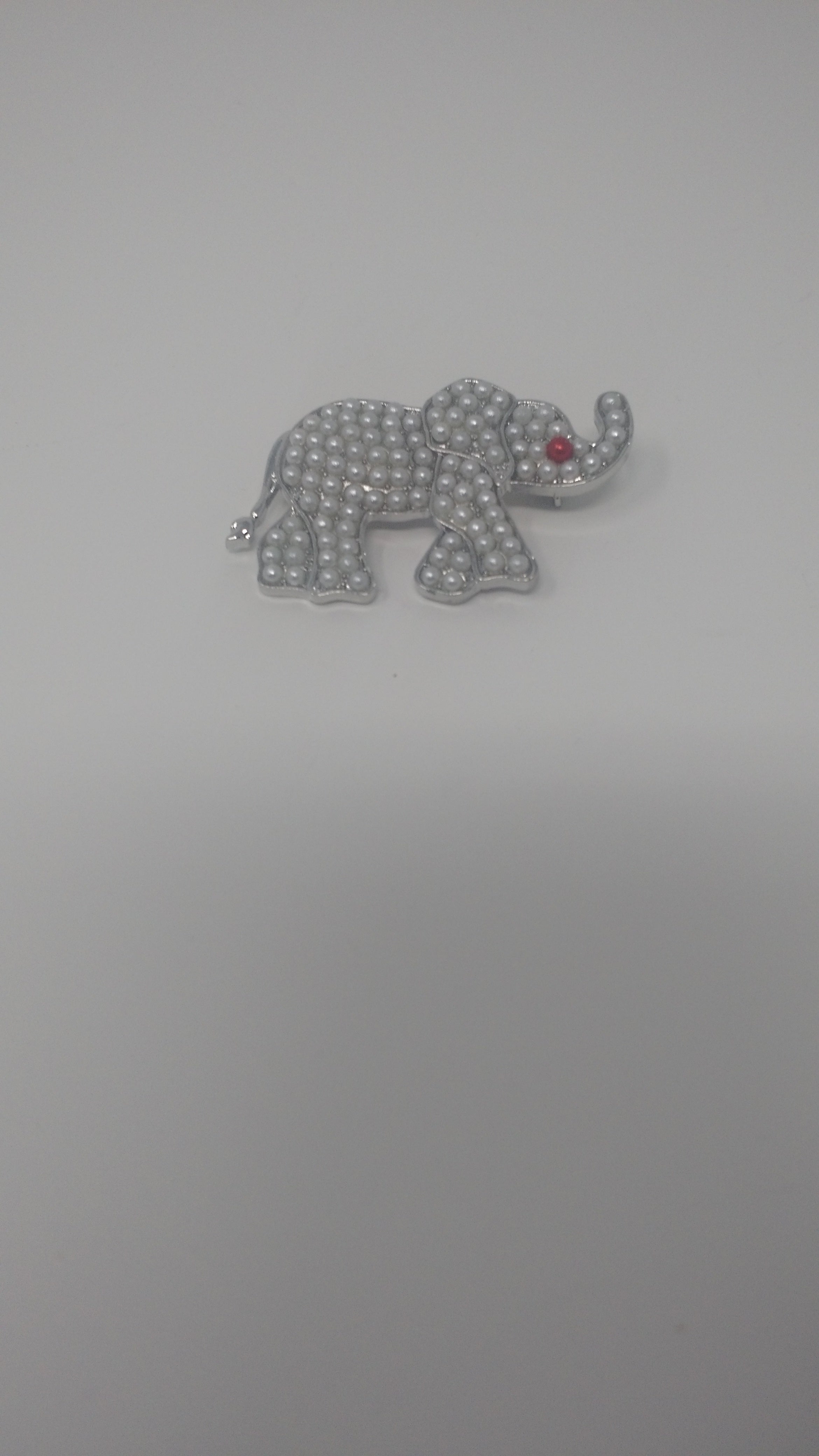Elephant Pearl Pin Brooch